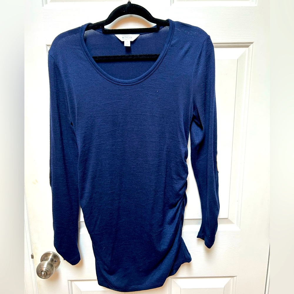 Stitch fix Market and Spruce Alma Long Sleeve Maternity Elbow Patch Knit Top